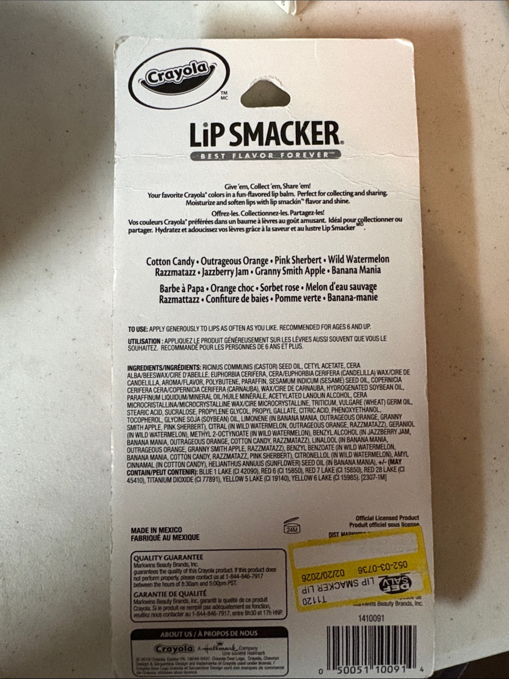 Crayola Lip Smacker 8-Pack in Pink, Orange, Green, Yellow - Picture 2 of 6